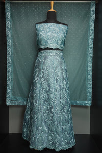 Party Wear Embroidery Net Semi Lehanga | SBP195