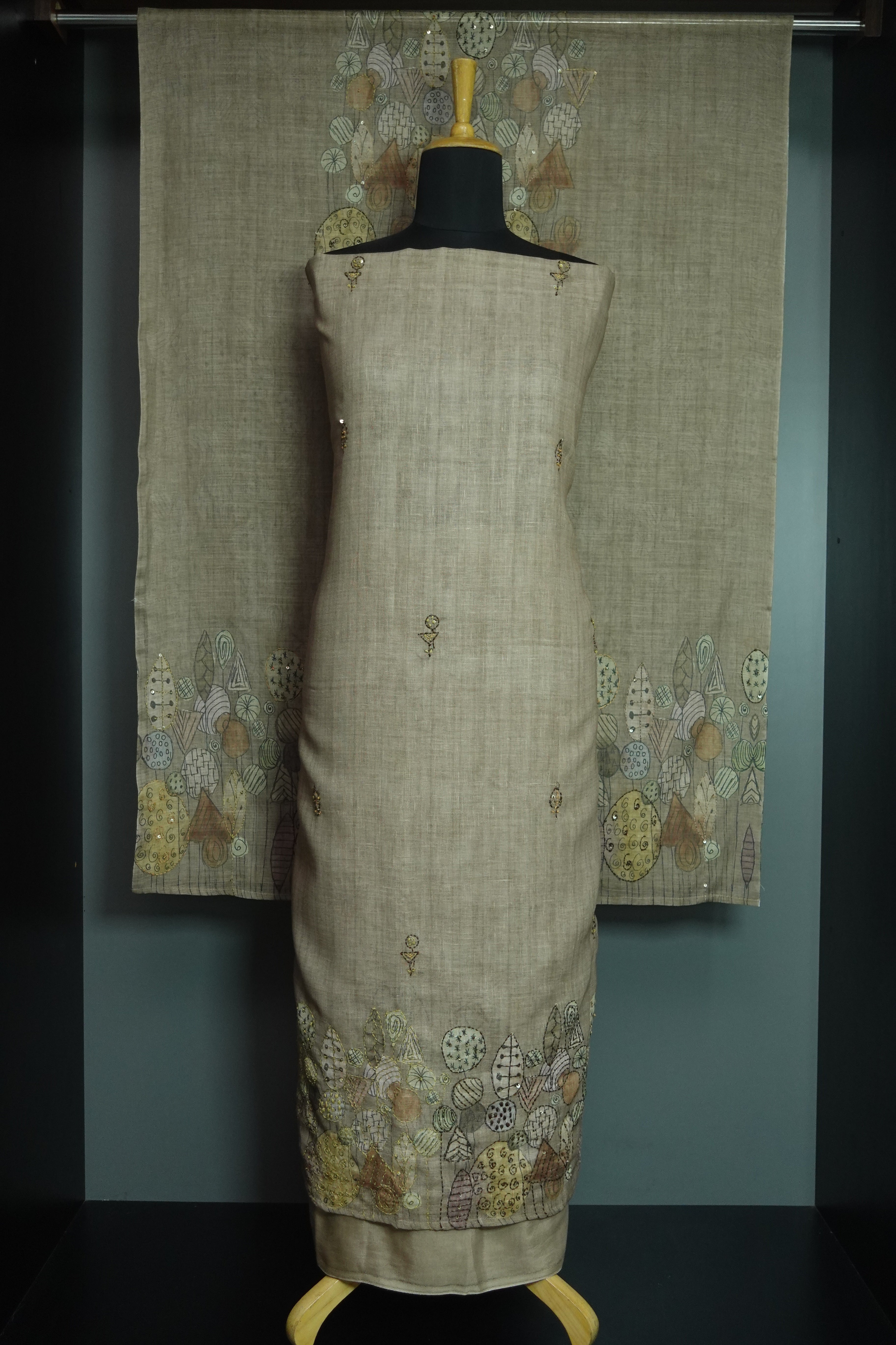 Digital Printed Linen Salwar Set | KTF143