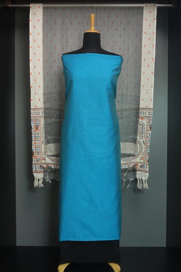 Self Striped Chanderi Finish Salwar Set | AHR244