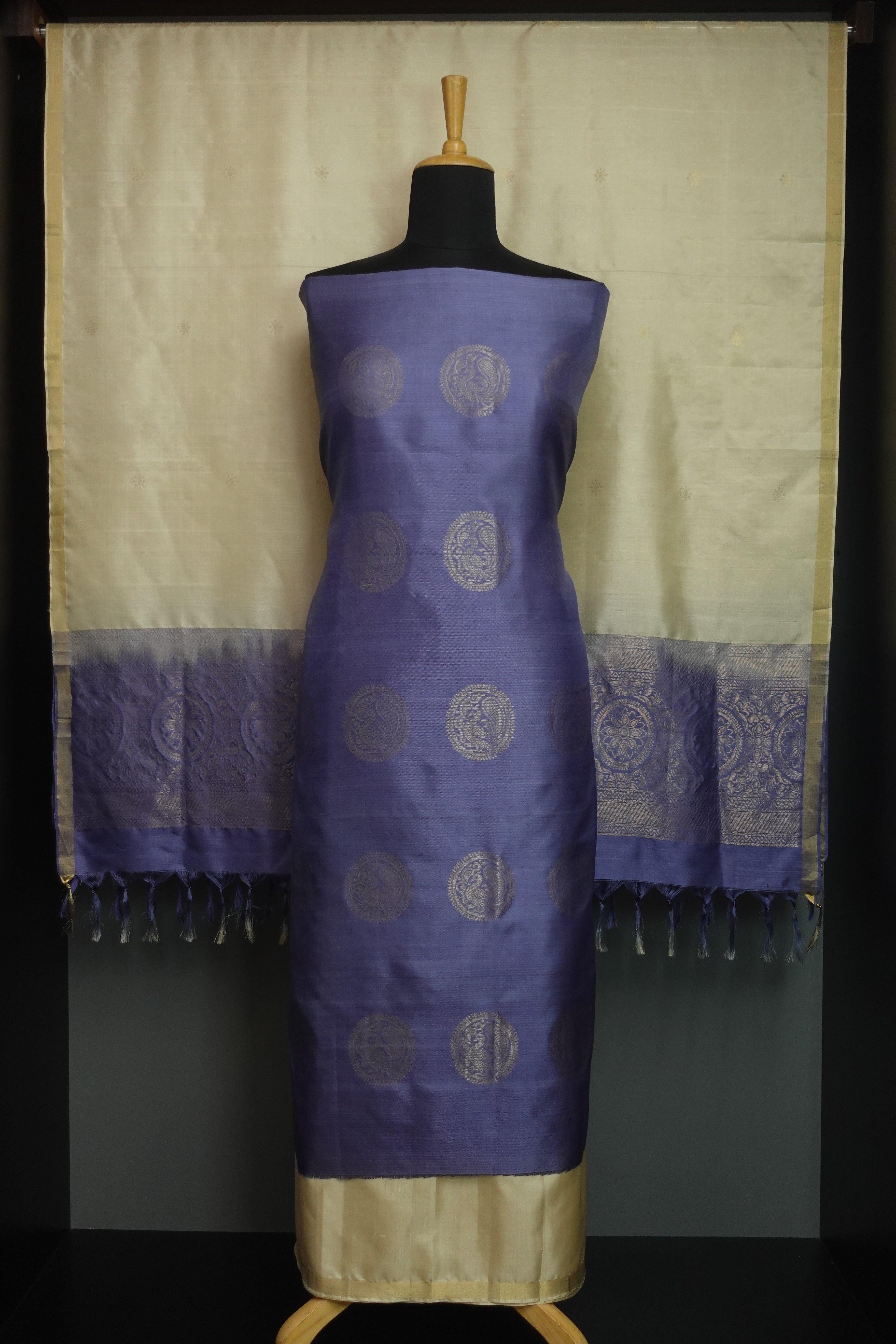 Peacock Design Soft Silk Salwar Set | AHR432