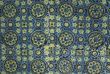 Floral Pattern Hand Block Ajrak Natural Dyed Cotton Kurta Material | KA258