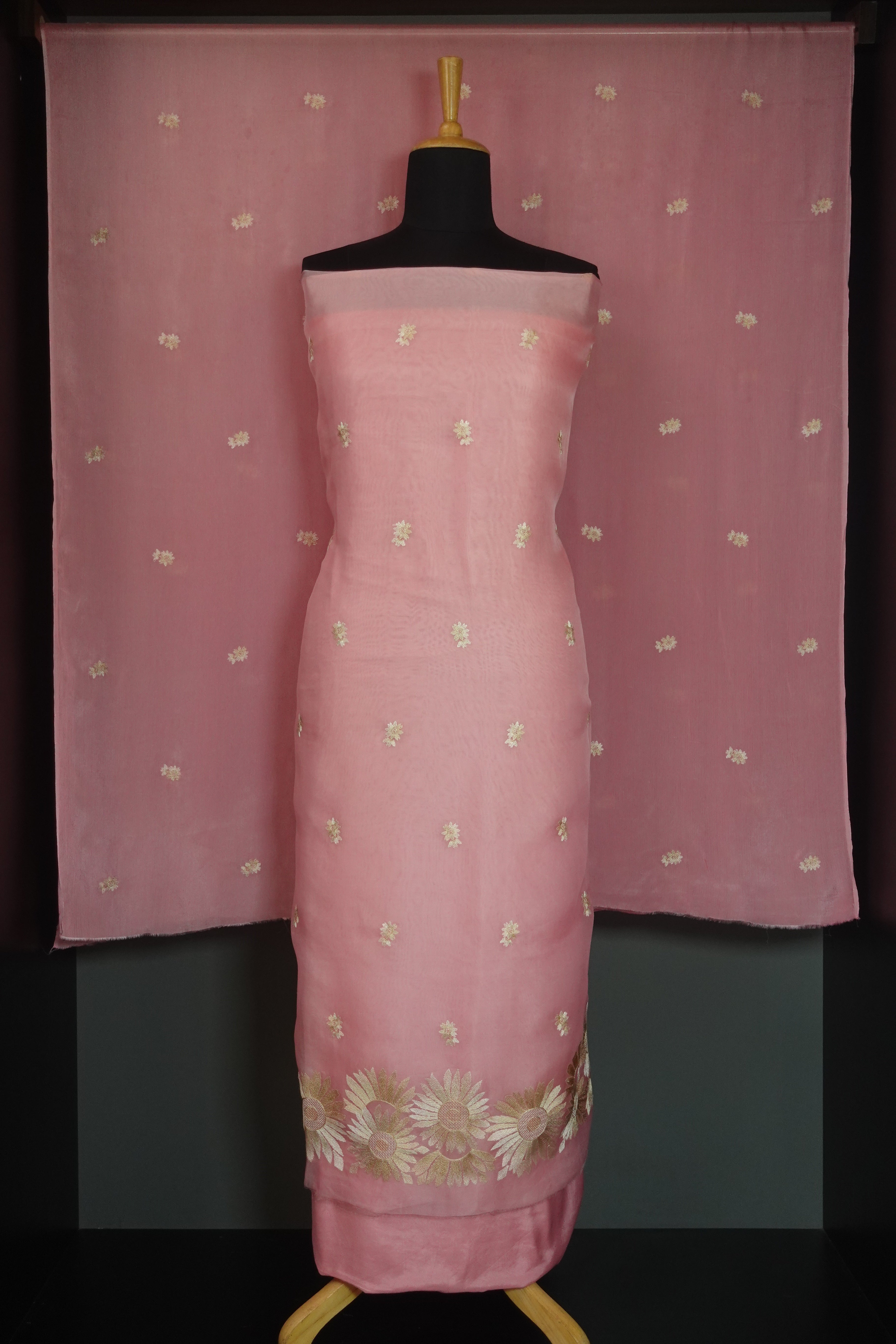 Floral Embroidery Silk Organza Salwar Set | SBS918