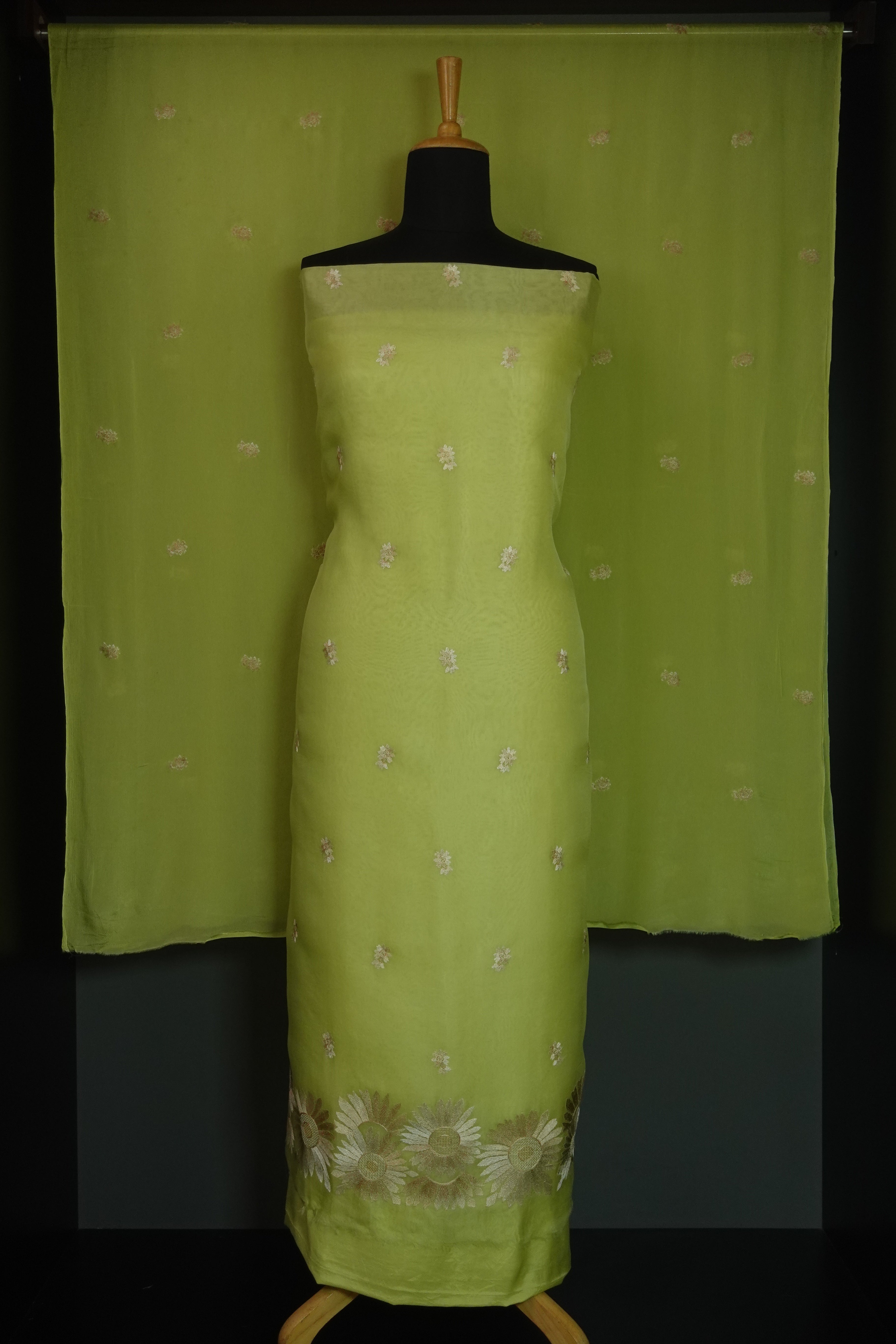 Floral Embroidery Silk Organza Salwar Set | SBS918