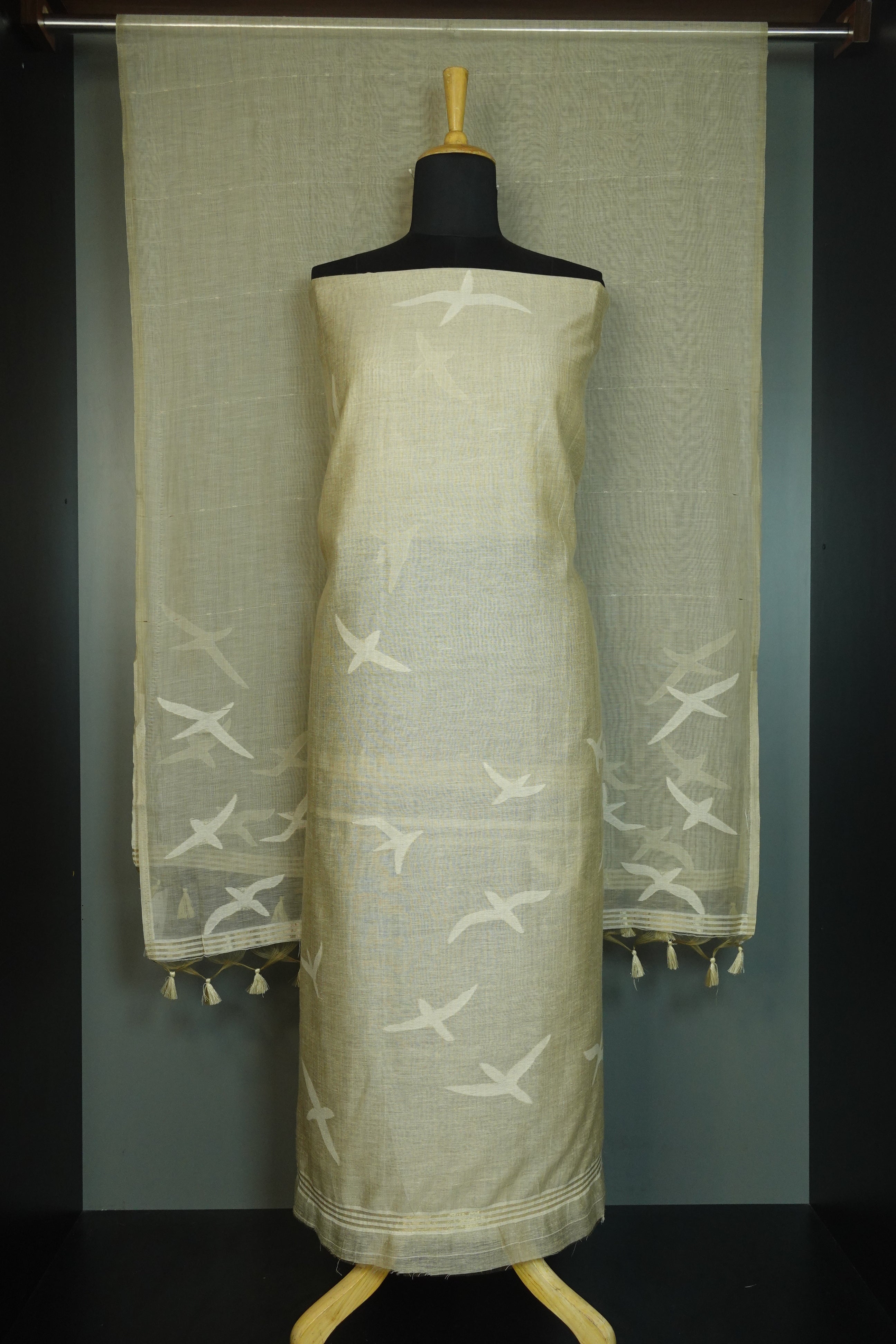 Temple Broder Jamdani Powerloom Salwar Set | SHF112