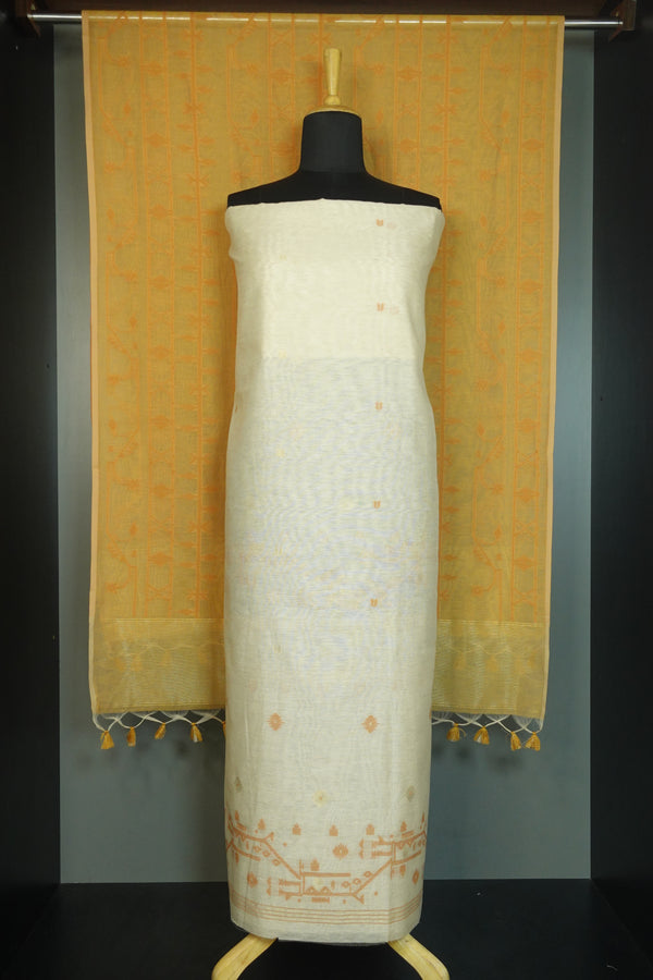 Temple Broder Jamdani Powerloom Salwar Set | SHF112