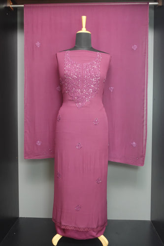 Hand Emboridery Georgette Salwar Set | KTF152