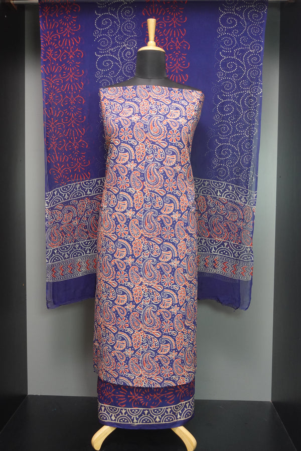 Block Printed Cotton Salwar Set | JKL380