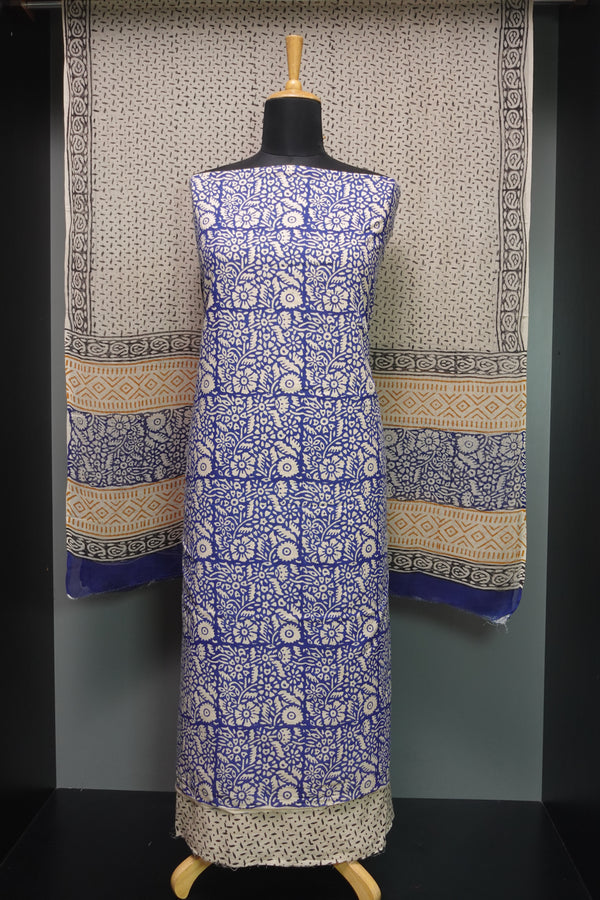 Block Printed Cotton Salwar Set | JKL387