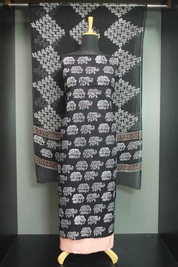 Block Printed Cotton Salwar Set | JKL382