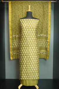 Block Printed Maheshwari Silk Salwar Set | JKL314