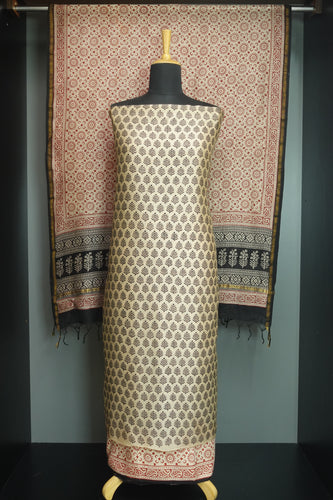 Hand Block Printed Chanderi Salwar Set | JKL367