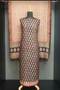 Hand Block Printed Chanderi Salwar Set | JKL358