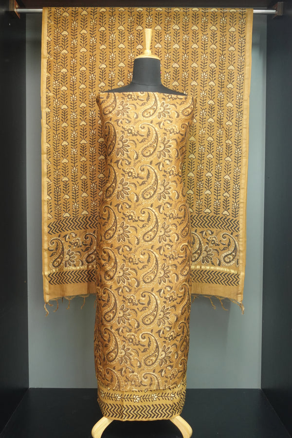 Hand Block Printed Chanderi Salwar Set | JKL365