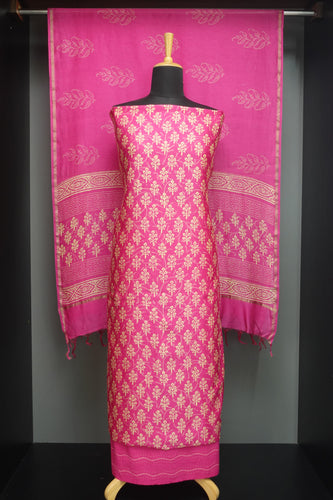 Hand Block Printed Chanderi Salwar Set | JKL366