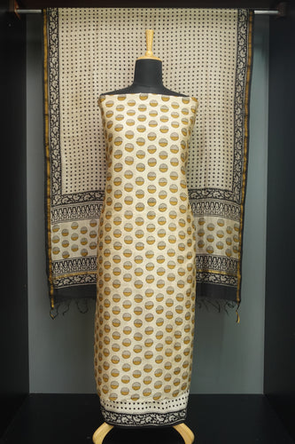 Hand Block Printed Chanderi Salwar Set | JKL356
