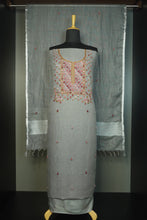 Cotton Thread Hand Embroidery Linen Salwar Set | AMB170