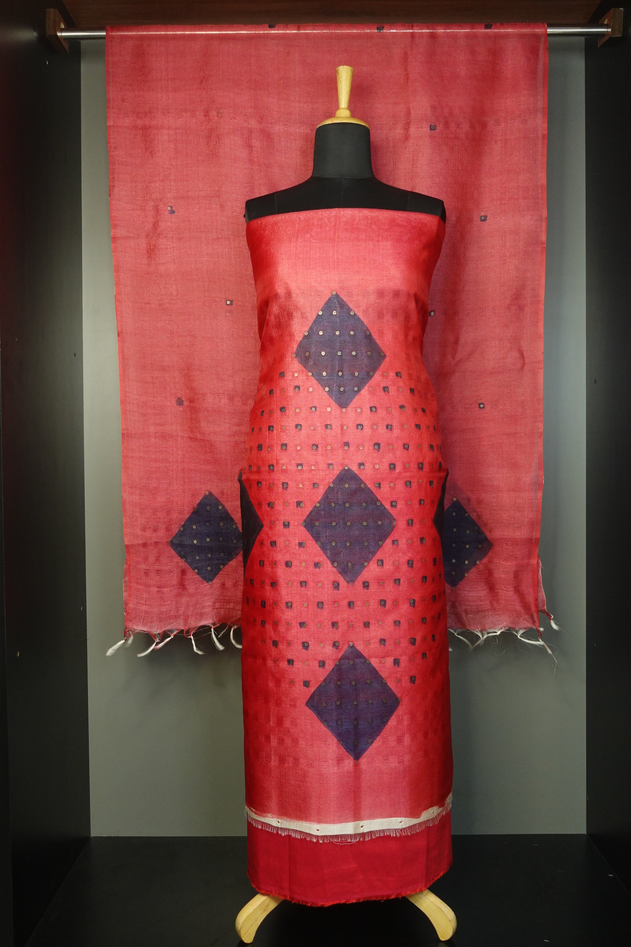 Tussar  Sequence Weaved Salwar Set | ACT951