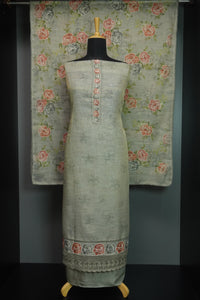 Floral Printed Linen Finish Salwar Set | KSD160