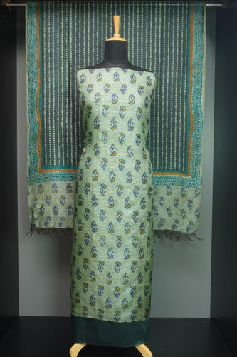 Block Printed Tussar Salwar Set | ACT1205