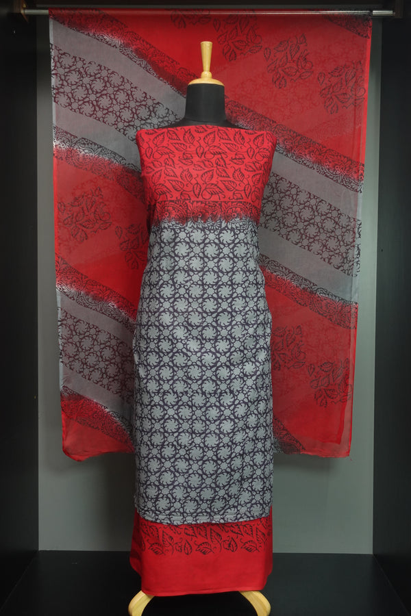 Block Printed Cotton Salwar Set | AHR399