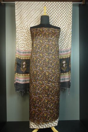 Screen Printed And Kantha Work With Sequence  Salwar Set  | OS274