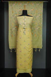 Machine Embroidery Silky Kota Salwar Set | RF101