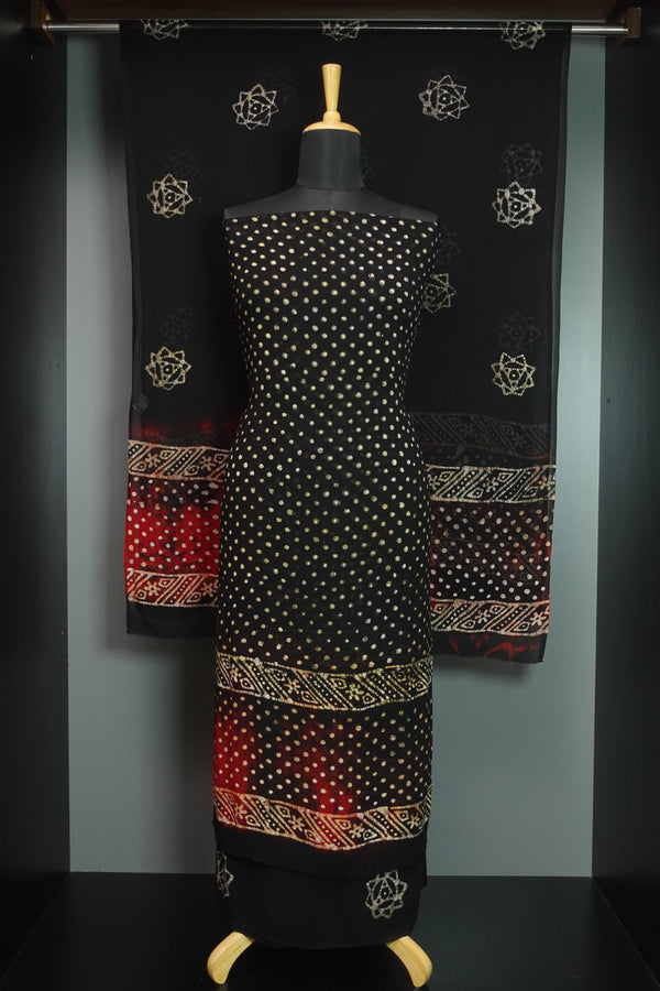Batik Printed Georgette Salwar Set | PFS354