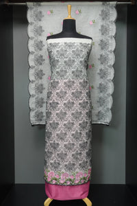 Black Thread Embroidery Rice Kota Salwar Set |PFS371