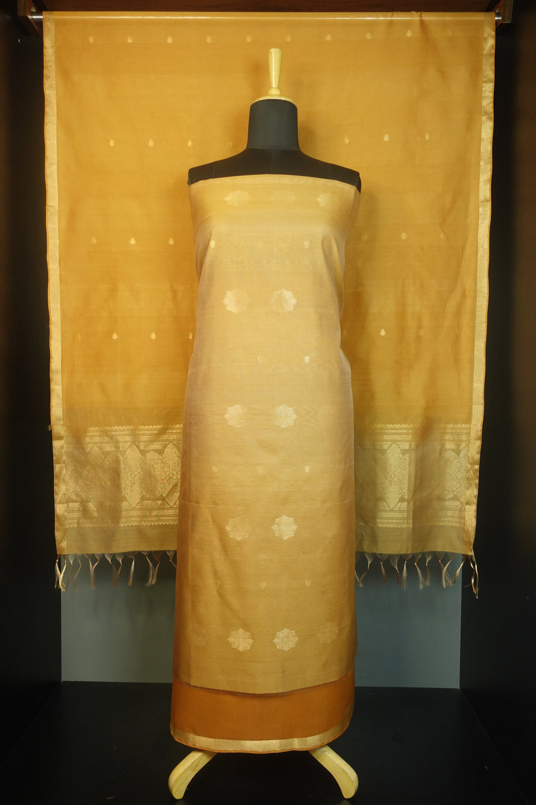 Geometric Weave Design Silk Cotton Salwar Set | SST121