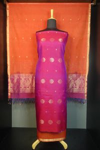 Geometric Weave Design Silk Cotton Salwar Set | SST121