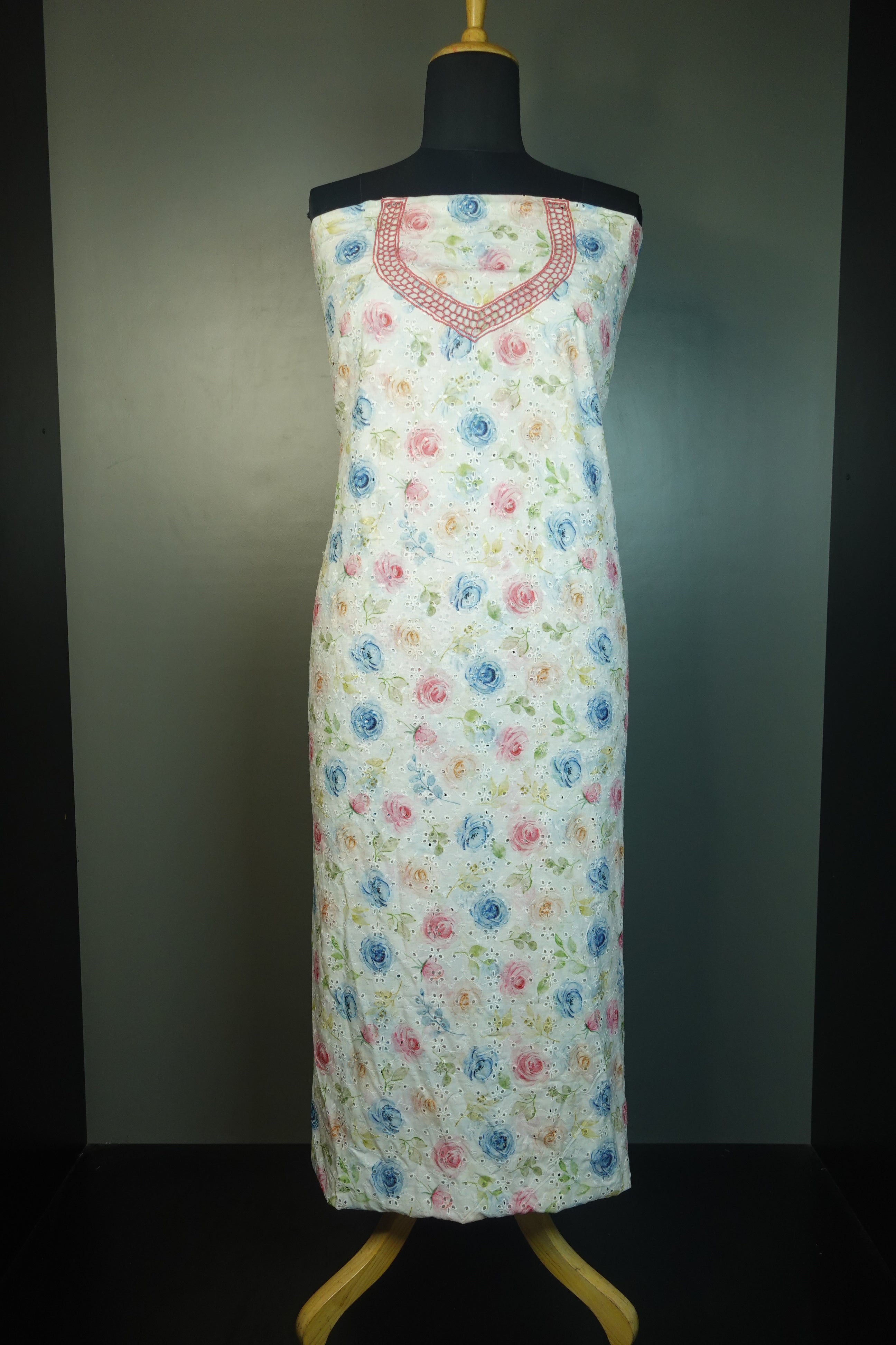 Hakoba Finished Twine Cutwork Kurta Material | TC230