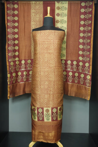 Printed Chanderi Silk Salwar Set | LV183