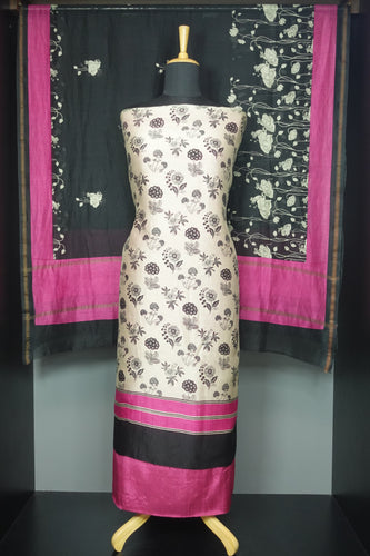 Floral Printed Chanderi Salwar Set | LV226