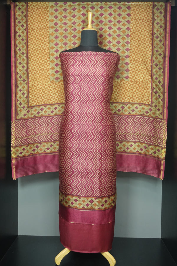 Printed Chanderi Silk Salwar Set | LV217