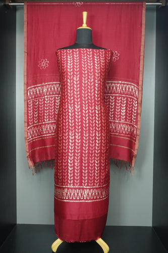 Batik Printed Silk Chanderi Salwar Set | LV180