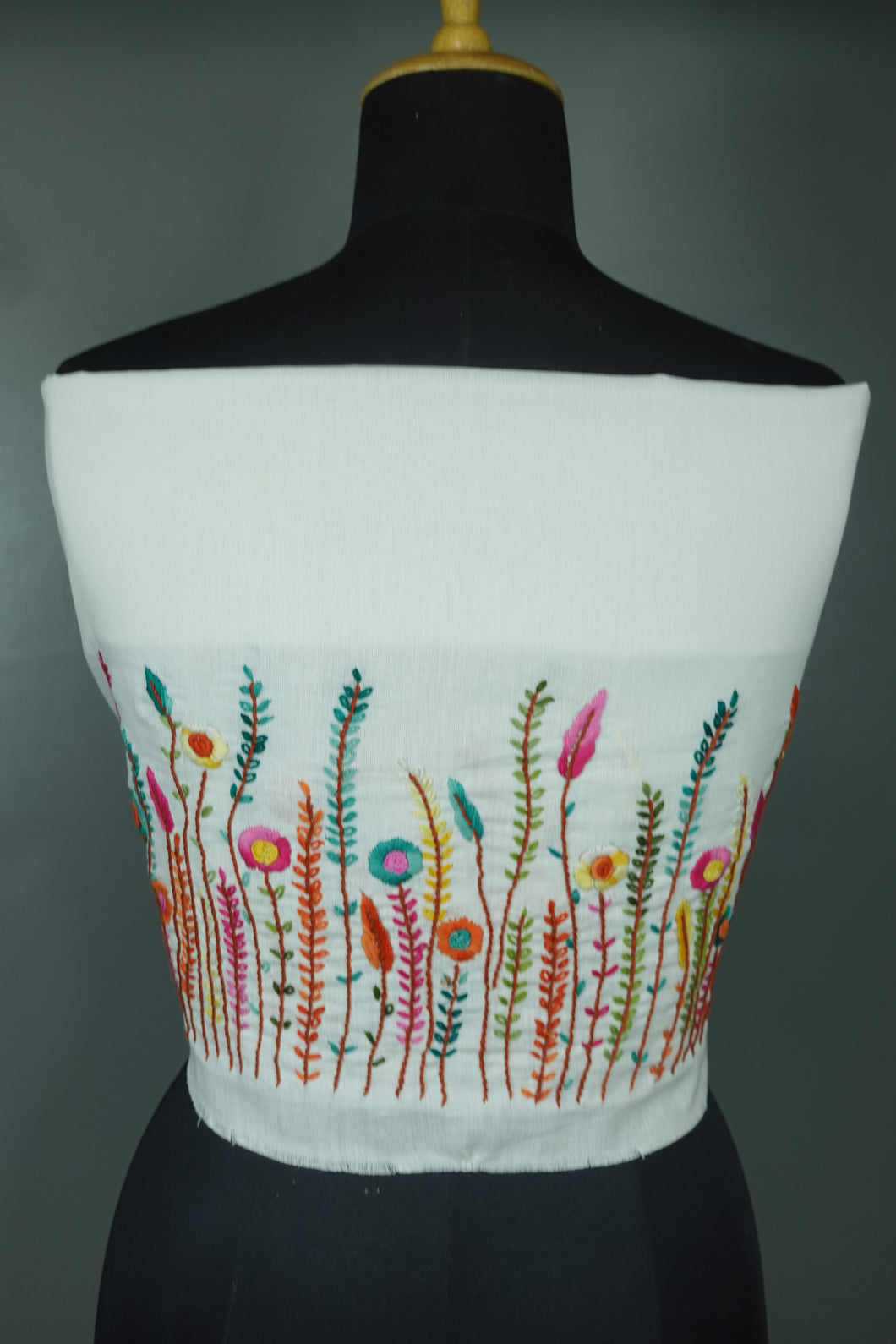 Hand Embroidery Cotton Blouse Material | OS407