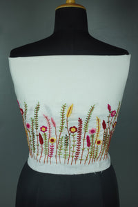 Hand Embroidery Cotton Blouse Material | OS405