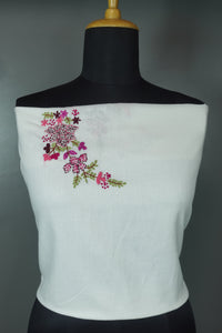 Hand Embroidery Cotton Blouse Material | OS419