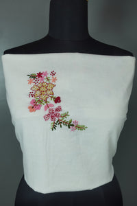 Hand Embroidery Cotton Blouse Material | OS423