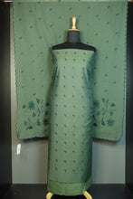 Leaf Pattern Machine Embroidery Design Chanderi Salwar Set | ACT1112