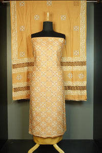 Geometrical Pattern Batik Printed Design Chanderi Salwar Set | YH186