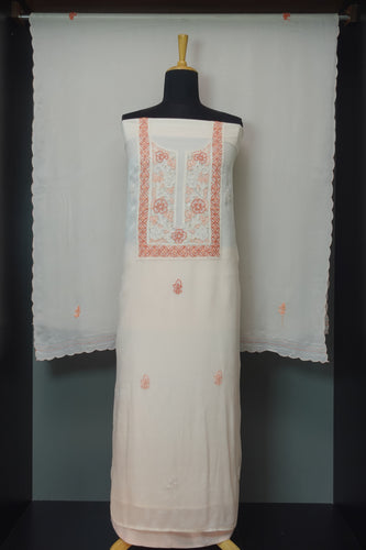 Chikankari Work Chiffon Salwar Set | SW1863