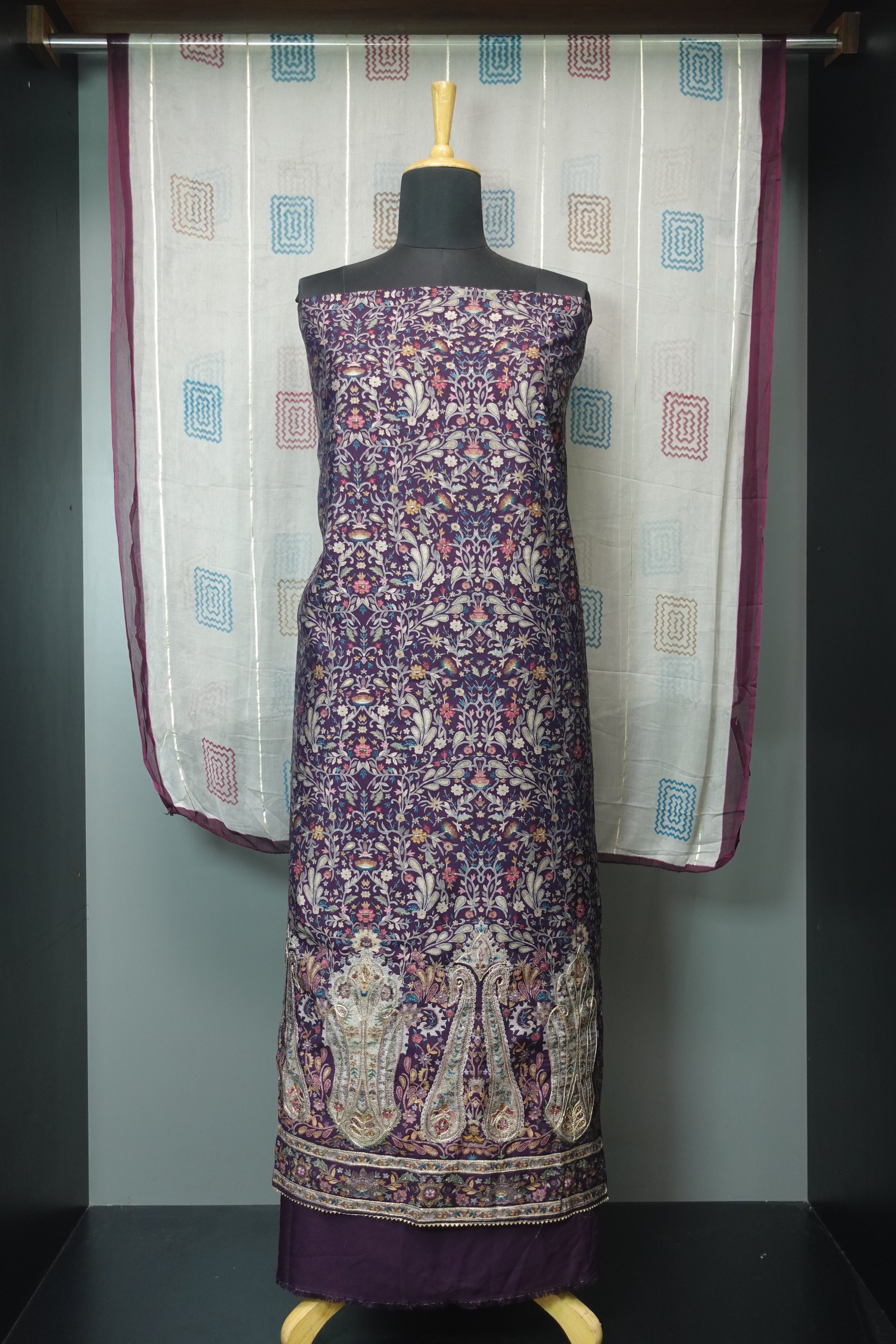 Floral Printed Cotton Blended Salwar Set | SW1841