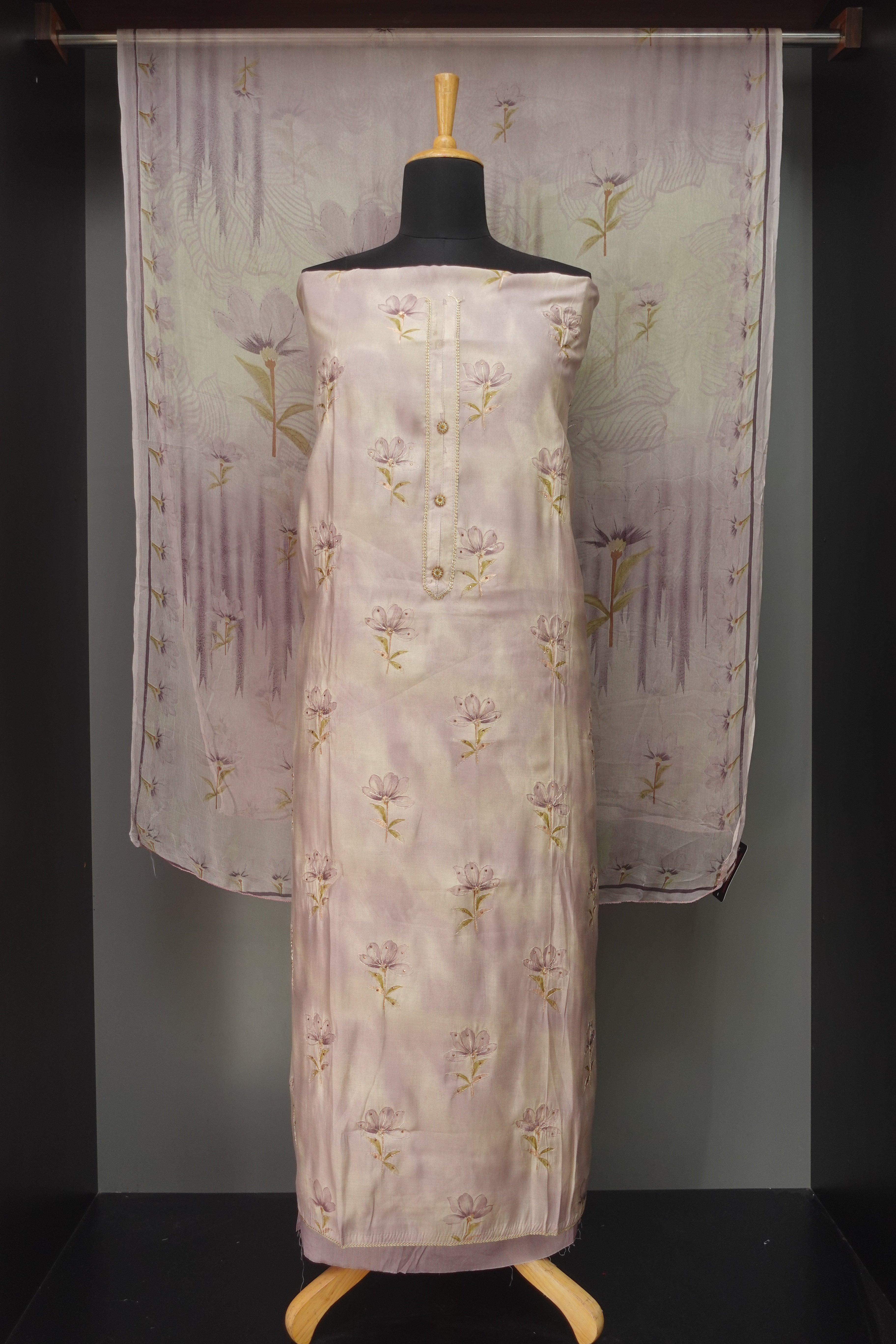 Digital Floral Printed Cotton Blend Salwar Set | SW1834
