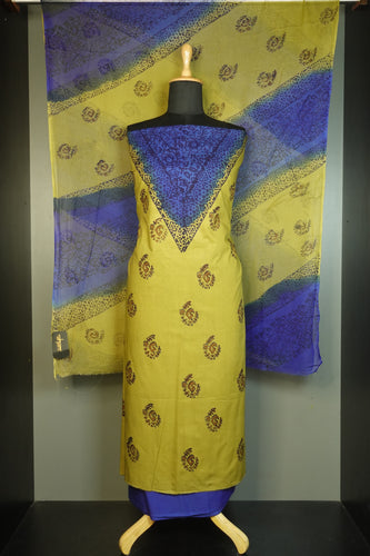V Pattern Yoke Block Printed Cotton Salwar Set | SF927
