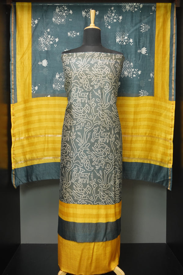 Bandhini Printed Design Chanderi Silk Salwar Set | LV279