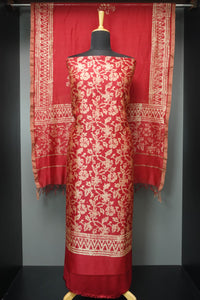Batik Printed Floral Patterned Chanderi Silk Salwar Set | LV320