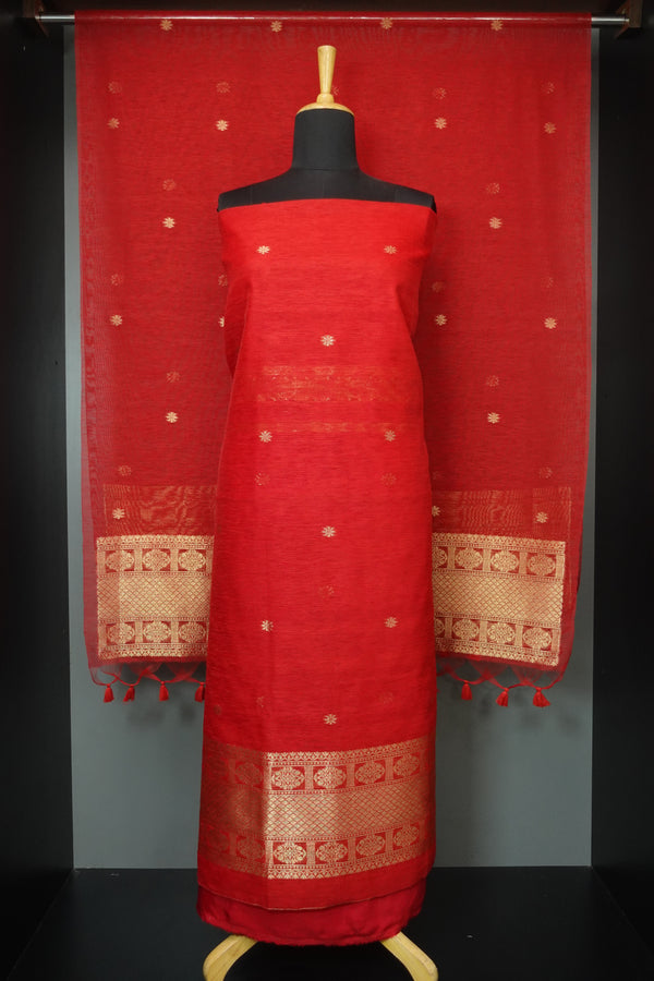 Banarasi Woven Geecha Tussar Finish Salwar Set | LV296