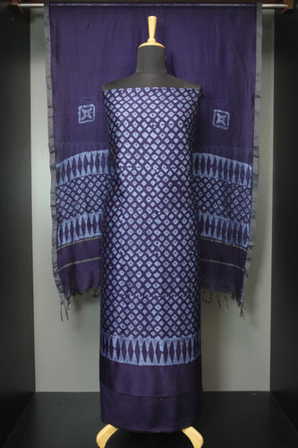 Batik Printed Chanderi Silk Salwar Set | LV316