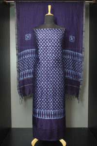 Batik Printed Chanderi Silk Salwar Set | LV316